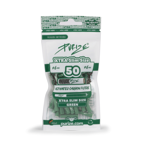 Purize Extra Slim Filters 50 Pack Green